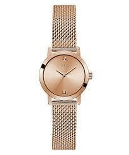 GUESS Rose Gold-Tone Mesh Diamond Analog Watch GW0520L3