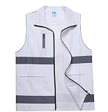 Abbigliamento da lavoro di sicurezza riflettente a Gilet riflettenti con tasche, gilet riflettente for lavori all'aperto, jogging, passeggiate, adatto for uomini e donne, gilet da costruzione(Geel_Lar
