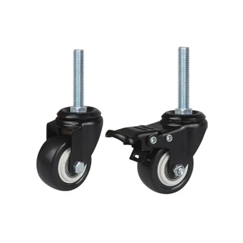Roulettes pivotantes de fixation M8 M10 M12 de 60 mm pour chariot et table