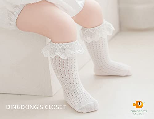 DINGDONG'S CLOSET Baby Kid Girl Summer Ruffle Hollow Out Socks Stockings2
