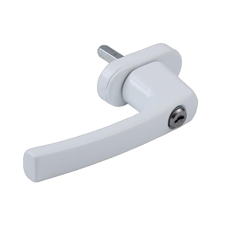 Maniglie per finestre Bianche con Serratura, Set di Sicurezza per Porta del Balcone in PVC