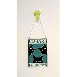 Funny Black Cat Wall Art - "Are You Pooping?" Vintage Bathroom Decor Poster - Retro Gothic Home Decor for Apartment or House, 8 x 12 Inch (918) - Image 2