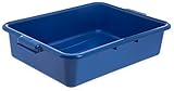 Carlisle Comfort Curve Ergonomic Wash Basin Tote Box, 5' Deep, Blue, Set of 2