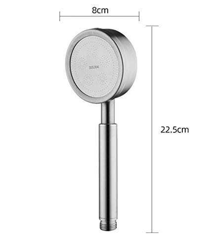 HMTE Soffione Doccia a Mano Interamente in Metallo, Bronzo lucidato a Olio | 1,75 GPM a Basso Flusso con limitatore Rimovibile | Soffione Doccia palmare