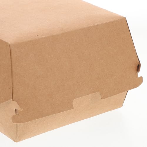 Caja de papel kraft para sándwiches sin goteos de aceite en entregas de comida rápida 4