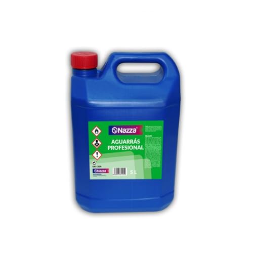 Aguarrás de uso Profesional Nazza - Aguarrás para pinturas sintéticas o Diluyente orgánico sin disolventes recuperados - Envase de plástico de 5 litros