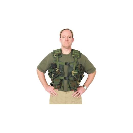 Woodland Camouflage Tactical Load Bearing Vest - One Size Fits Most