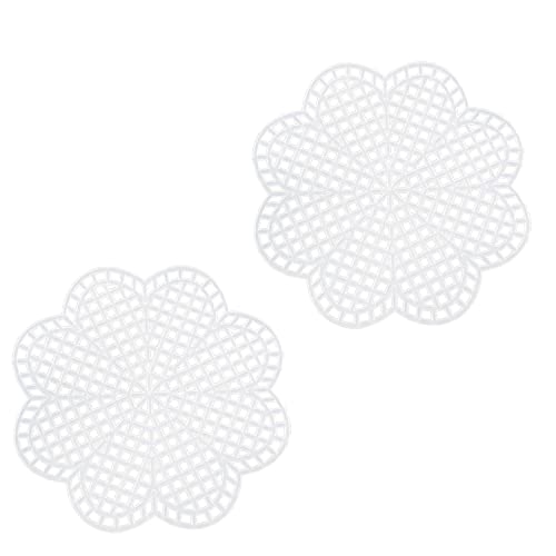 Image of JCBIZ Plastic Canvas 10pcs Little Plum Blossom Shape Plastic Canvas 78mmx1mm for DIY Crafts Embroidery, Cross Stitch, Knit and Crochet Project