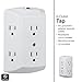 GE 46854 6 Outlet Extender, 2 Pack, White, 2 Count