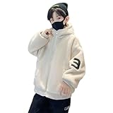[KOSIKINI] ボアジャケット 男の子 ボアコート キッズ フリースジャケット ボーイズ モコモコ 中綿 アウター 子供服 もこもこ コート ふわふわ ブルゾン 子供 ボーイズ フリース ジャンパー 厚手 暖かい おしゃれ アウター 120 130 140 150 160 170 ムートンブルゾン 男の子 秋 冬 服 冬服 普段着 通学 通園 上着 BirlJk097-AZ-160