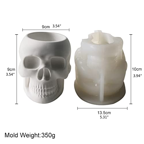 Moule silicone crâne pour vase en plâtre facile à démouler sans casse