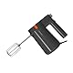 Grundig HM 5320 Handmixer, 425 W Leistung, 5 Geschwindigkeitsstufen + Turbostufe, Hochwertige Edelstahl-Aufsätze, Spülmaschinengeeignetes Zubehör, Grau/Terracotta