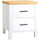 SPAZIOSO: Grazie all'ampio piano d'appoggio e ai 2 cassetti, questo comodino ti offre tanto spazio per tutti i tuoi accessori.