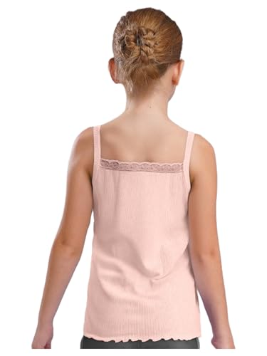 Kids Girls Cotton Lace Trim Camisole Sleeveless Breathable Summer Crop Top Casual Wear Tanks2