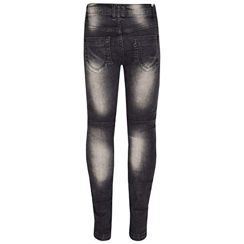 Kids Boys Stretchy Jeans Designer Black Ripped Denim Skinny Pants Trouser 5-13Yr4