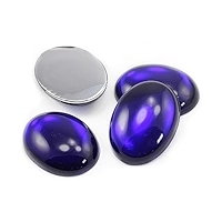 Lot De 4 Grands Cabochons Ovales En Plastique Acrylique H103 à