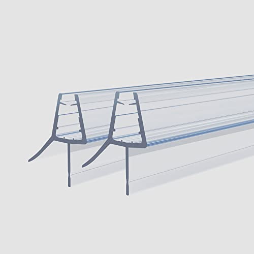 Protección contra salpicaduras de baño con junta de ducha para puertas de cristal rectas 2
