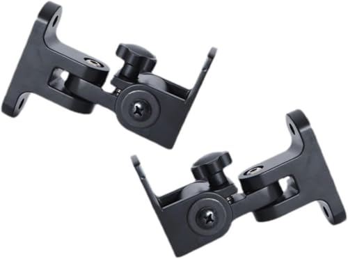 Nozuma サラウンドスピーカーハンガー 1 ペア 亜鉛合金製 回転可能 ユニバーサルスピーカーブラケット 壁掛け式 オーディオスピーカー壁マウント 本棚対応 小さなスピーカー専用