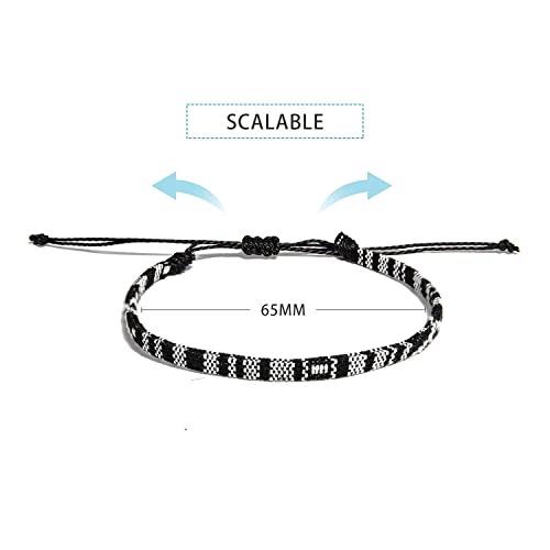 3pcs Surfer Beach Bracelet, Weave Bracelets For Men, Handmade Boho Bracelets Summer Jewelry Wrap Bracelets, Waterproof Adjustable Men\'S And Women\'S Anklet, Woven Bracelets Ethnic Hippie Style - Thumbnail 5