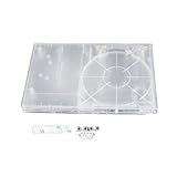 Hzxkqmil Full Housing Shell Upper & Bottom Cover for PS2 Slim 9XXXX Series Console, Replacement Translucent Case for PS2 Slim SCPH-90000 Series Retro Video Game Consoles