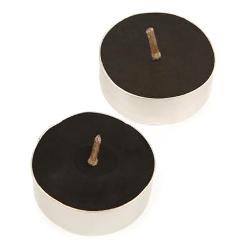 Image of Kriti Life Musk Scented Tealight Candles - 100% Paraffin Wax, Smokeless, Long Burn Time (4.5 Hours), Dripless Black Candles for Home Decor, Diwali, Weddings & Meditation - Set of 50