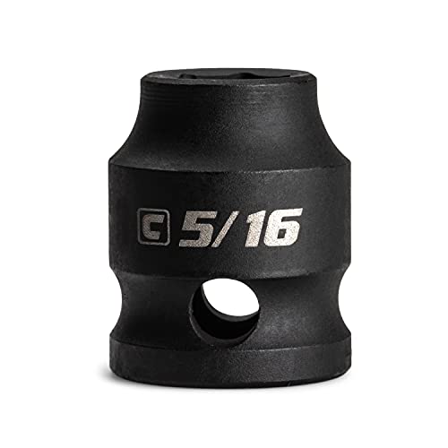 Image of Capri Tools 5 /16 in. Stubby Impact Socket, 3 /8 in. Drive, 6 Point, SAE