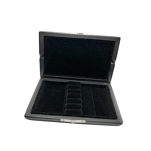 Wakauto Carrying Case Compact Storage Box 6 Reeds Made of Pu Wood Easy to Open Close
