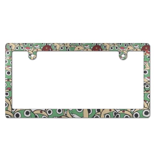 ケロロ軍曹 ナンバーフレーム ナンバープレート フレーム 普通車/軽自動車 カーアクセサリー 錆びにくい 掛けやすい 装飾ボーダー 簡単取付