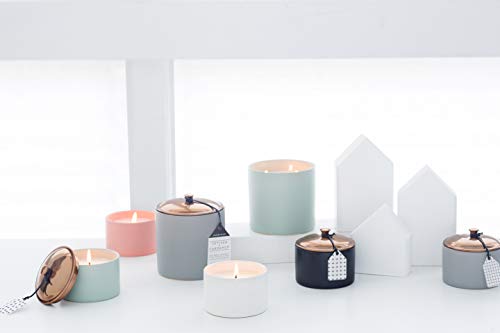Paddywax Hygge Keramik Duftkerze in Keramik mit Deckel, in der Farbe Grün/Kupfer, Duftnote Wilde Feige & Zeder, Inhalt: 141g, HY0507EU – Bild 4