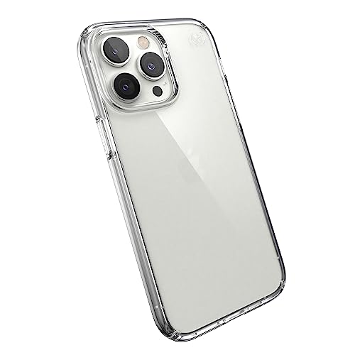 Speck Presidio Clear Case for iPhone 14 Pro MAX with MICROBAN Coating (Transparent)