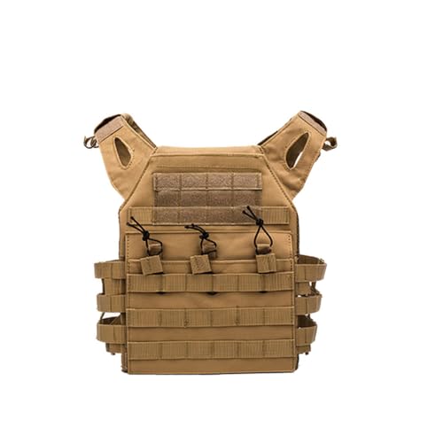 BEAHING Chest Protector, Chest Vest Camouflage Chest Protector Molle Vest Outdoor Sports Body Armor for Outdoor Activities Khaki