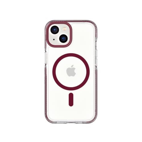 Coque iPhone 14 tech21 Evo Crystal jaune jamais : protection transparente MagSafe
