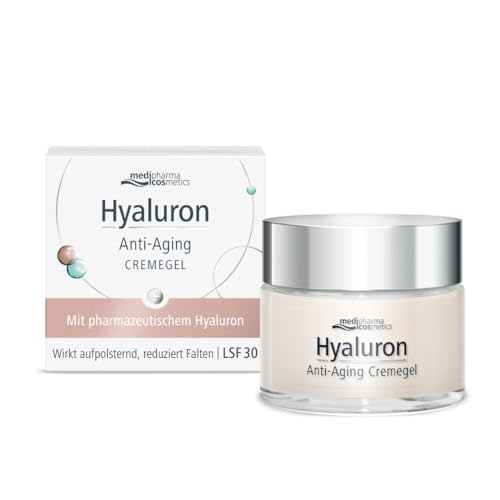 Hyaluron Anti-Aging Cremegel I reduziert Falten I mit LSF30 I für ein ebenmäßiges Hautbild I sanfter Duft