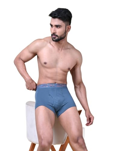 Image of Rupa Colors Solid Trunk for Men, Cotton Blend, Outer Elastic, Regular Fit, Pack of 1