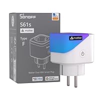 SONOFF S61s Smart Steckdosen 16A/3840W – Fernsteuerung & Sprachsteuerung für ein sichereres und smarteres Leben | Energieüberwachung & Zeitschaltuhr | Matter-kompatibel mit Alexa, Google und HomeKit