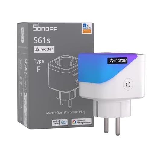 SONOFF S61s Presa Intelligente 16A/3840W – Presa Smart WiFi con Controllo Remoto e Vocale, Smart Timer e Monitoraggio Energetico – Compatibile con Alexa, Google, Apple Home, IFTTT e Matter