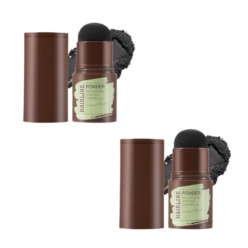 Image of SIMIYA Instant Natural Hairline Colour Touch-Up Powder for Women & Men - Black | Hair Shading Sponge Pen, Hairline Shadow Powder Stick, Quick Hair Root Touch-Up Stick - Pack of 1 (Black, PACK OF 2)