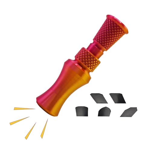 xowwyue Reclamos De Patos para Niños,Reclamo De Caza Exterior Impreso En 3D | Silbato Portátil Realista con 5 Chips De Sonido Reemplazables, Herramienta De Entrenamiento para Adultos Y Niños