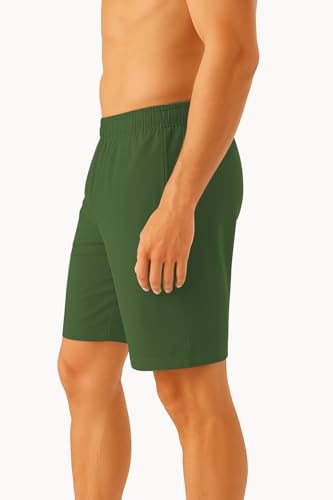 Image of NINQ Workout Half Pant for Man | Gym Shorts for Men with Drawstring Waist & 2 Zipper Pockets | Stylish Lightweight Shorts Pant for Men Sports