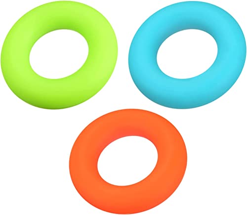 Handgriff-Stärker, 3 Widerstandsstufen, Silikon-Finger-Griffring, Workout-Set, Hand-Finger-Squeezer-Trainer, Krafttrainer, Dehnungsring, Greifringe für Muskelstärkungswerkzeug, Stressabbau Cover