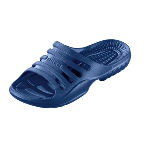 Beco Herren Badepantoletten, Blau (Marine 7), 43 EU