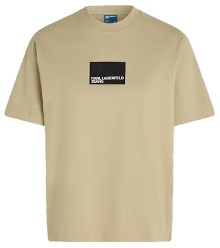 KARL LAGERFELD JEANS Womens Regular Short Sleeve Box Logo Tee Regular Fit Twill S