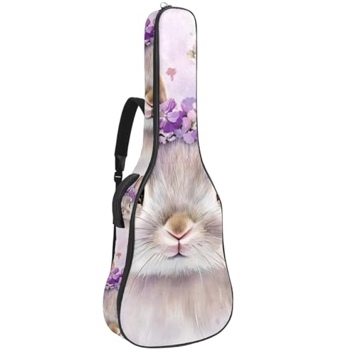 Sac guitare motif papillon et lapin en tissu Oxford