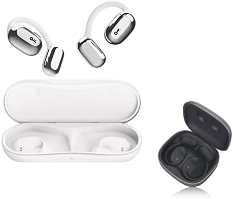 Oladance Open Ear Headphones Bluetooth 5.2 Wireless Earbuds for Android & iPhone, Open Ear Earbuds with Dual 16.5mm Dynamic Drivers, Up to 94 Hours Playtime Waterproof Sport Earbuds -Space Silver