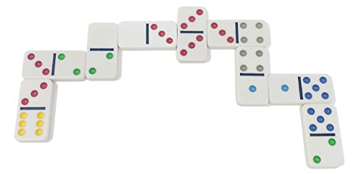 Regal Games Double 6 Dominoes Set for Adults & Kids - Classic Domino Game with 28 Tiles Colored Dots - 2 or 4 Player Games & Ideal for Family Fun Game Night and Travel (Pack of 3) - Image 6