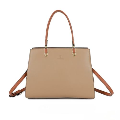 Bolsa de Ombro Feminina com Alça Transversal Chalita (Caqui)