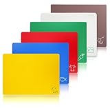New Star Foodservice 42627 Flexible Cutting Board, 12-Inch by 15-Inch, Assorted Colors, Set of 6