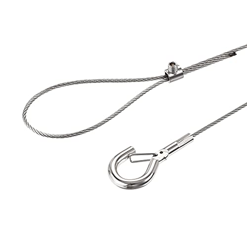 Image of uxcell Picture Hanging Wire Kit, 6Set 1M Adjustable Hanger Wire Hook for Home Art Gallery Picture Kit, Load 66 Lbs, with Fixing Screws and Wrench