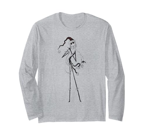 T-shirt manches longues Disney L'Étrange Noël de monsieur Jack squelette Santa