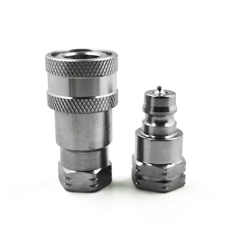 Image of 2 sets 1 /4 inch NPT Thread ISO 7241-A Hydraulic Quick Connect Coupling Coupler
